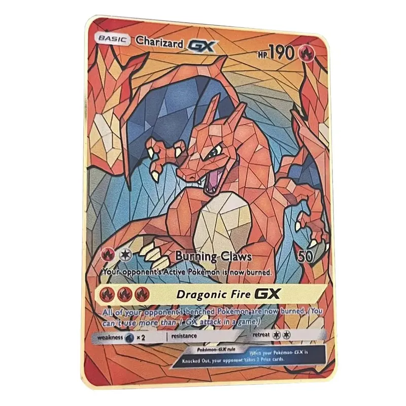 2025 NEW Pokemon Metal Card 10000 Points Arceus Charizard Super Card Golden English Mewtwo Vmax GX EX Anime Collection Cards Gif — image 14
