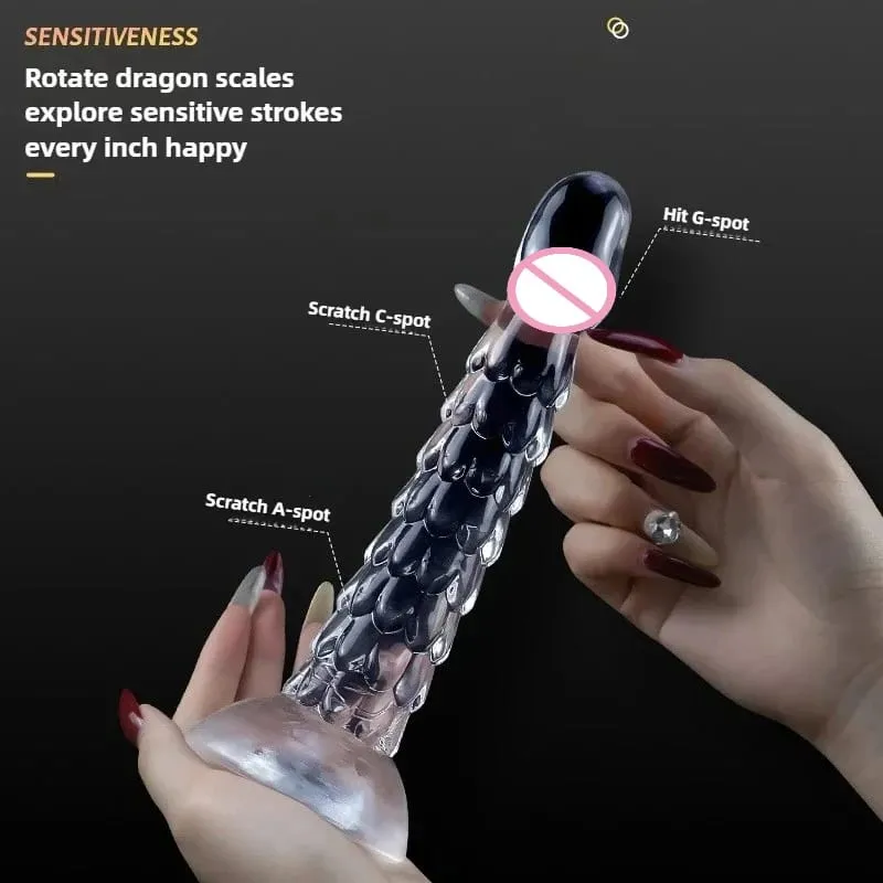 23cm Dragon Dildo Suction Cup Anal Plug Whip Buttplug Anus Dilator Female Vaginal Masturbator Butt Plug Sex Toys For Women Men — image 2