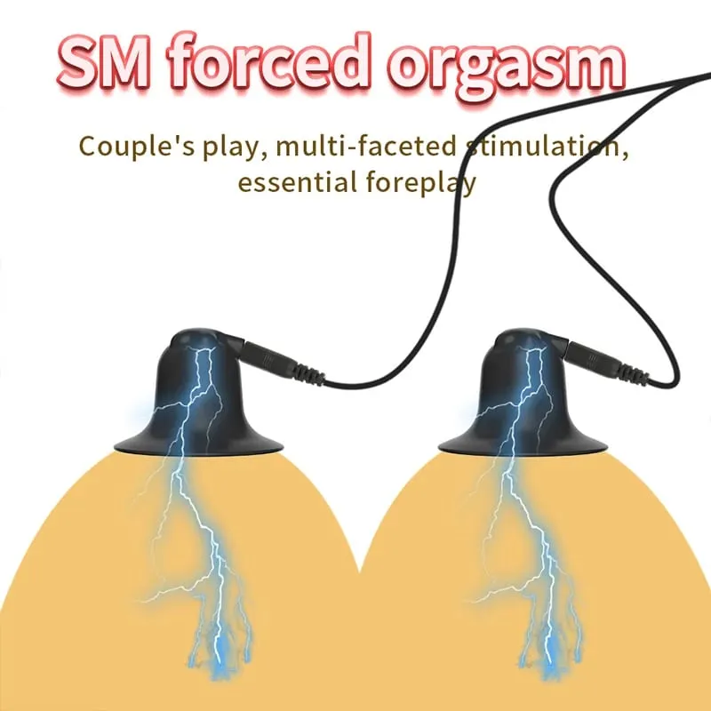 Electric Shock Pulse Nipple Sucker Enlarger Nipple Clamp Vacuum Stimulate Breast Enlarger SM Adult Orgasm Sex Toys For Women Gay — image 2