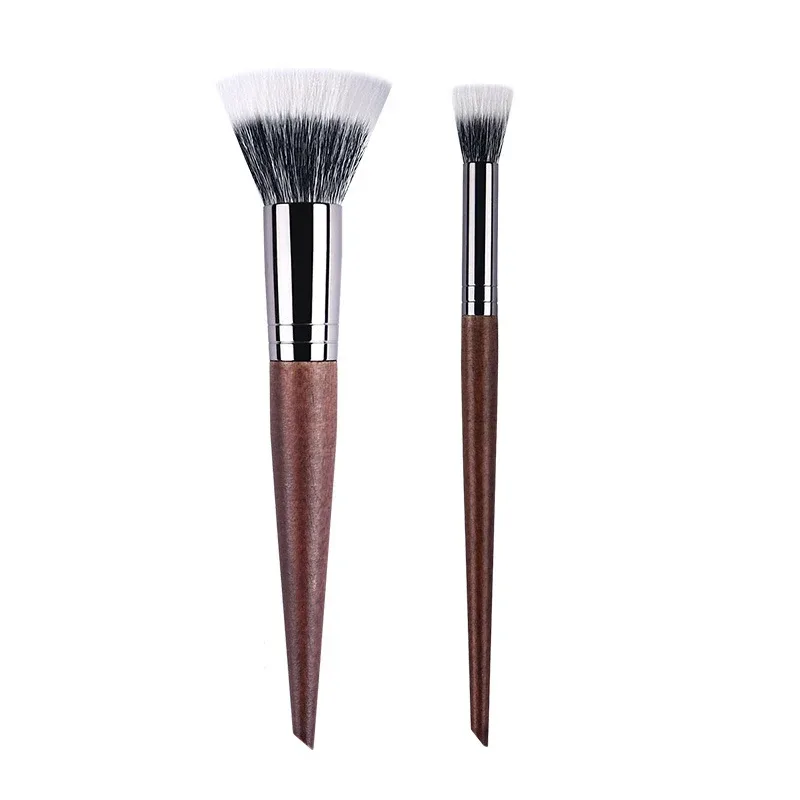 Professional Makeup Brushes Powder contour Setting Multi-Functional Make up Brush Stippling Blush soft Natural wood goat hair — image 10