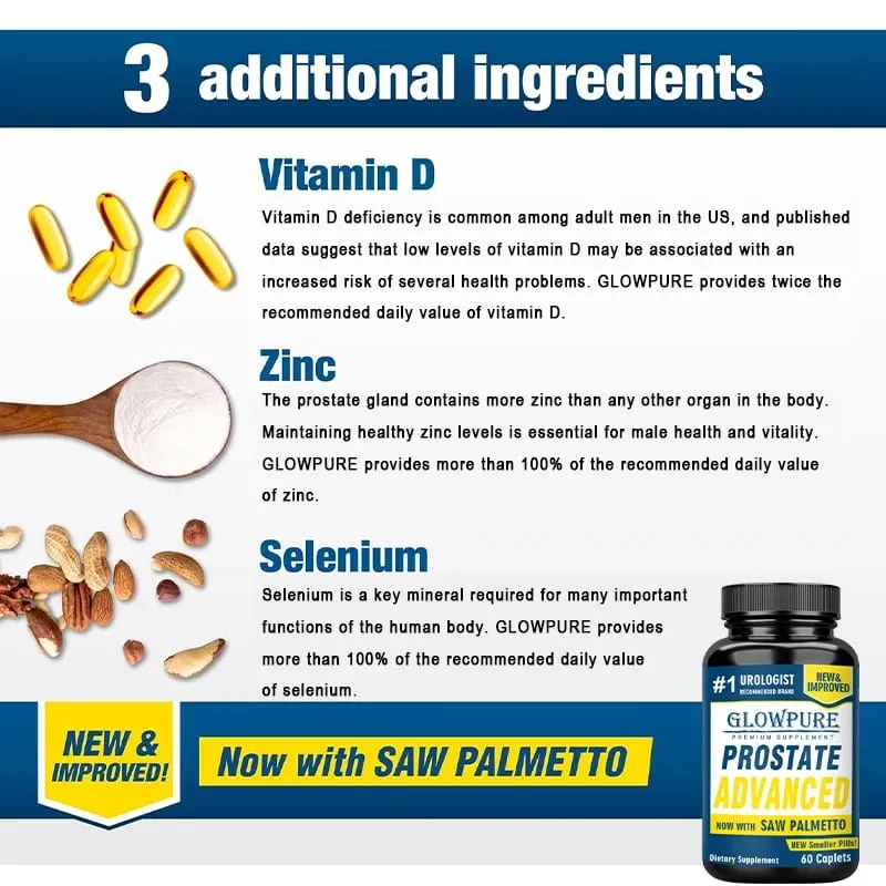 Advanced with Saw Palmetto 13 in 1 - Prostate Bladder & Urinary Health with Beta-sitosterol Reishi Vitamin D Supplement — image 6