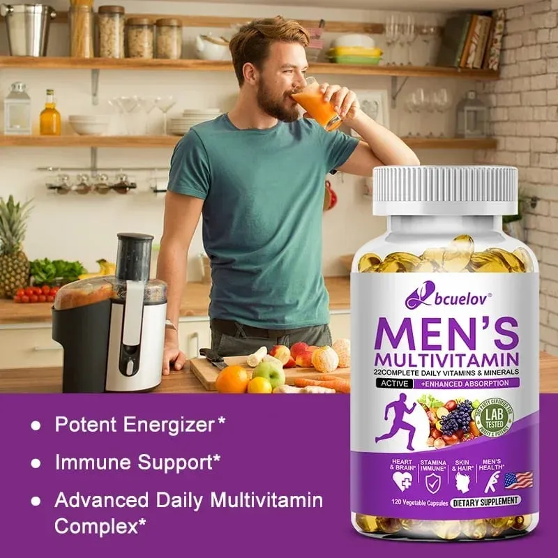 Men's Daily Multivitamin - 22 Vitamins & Minerals Dietary Supplement for Immunity Energy Digestion Skin and Overall Health — image 3
