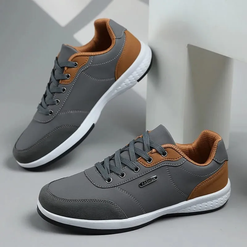 New Running Shoes Men Leather Waterproof Athletic Sneakers Men Wear-resistant Man Walking Sport Shoes Comfortable Men Shoes