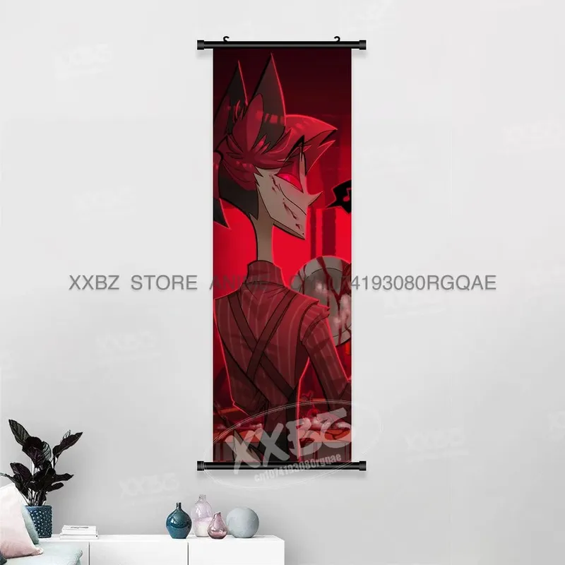 Simple Black Comedy Hazbin Hotel Home Decoration Hanging Painting Cartoon Wall Artwork Scrolls Picture Room Canvas Print Posters — image 16