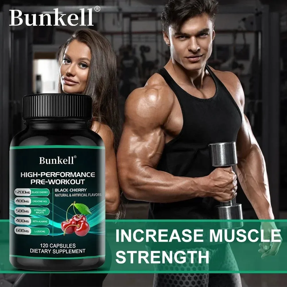 Creatine Monohydrate with Black Cherry - Muscle Growth - Exercise and Fitness to Improve Performance Muscle