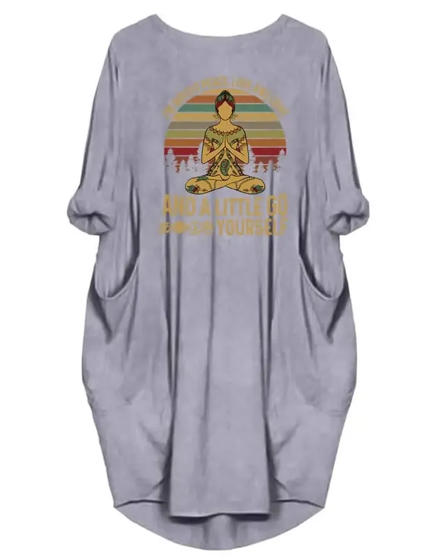 Plus Size Women Short Sleeve O-Neck Loose Casual Dresses High Street Unisex style Double Pockets Oversize Loose Outerwear Top