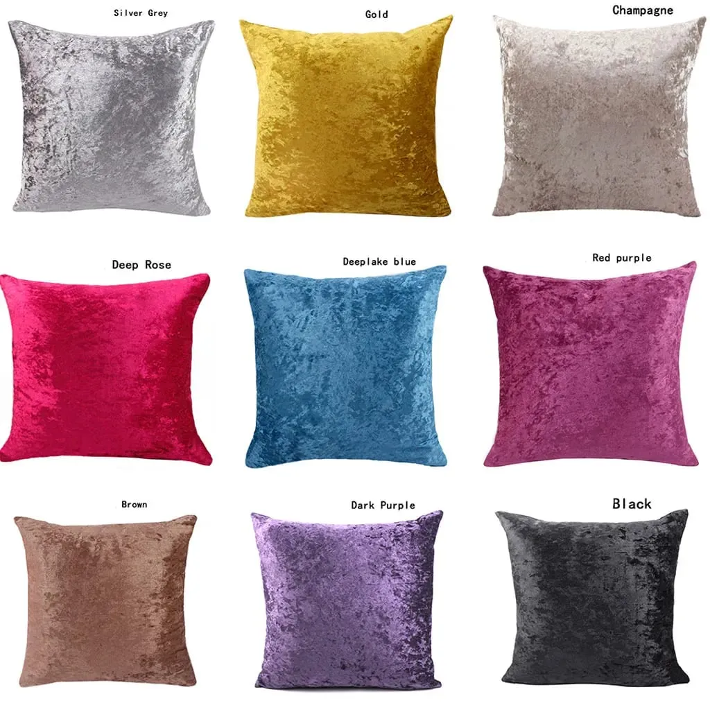 Plush Velvet Throw Pillow Cover Invisible Zipper Soft Cushion Case for Couch or Bed Decorative Pillows — image 3