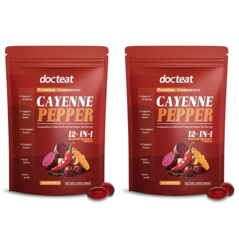 Cayenne Pepper Softgels with Chili Pepper Seed Oil Berberine and Vitamin E Support Normal Digestive Etabolism & Immune Health — image 8