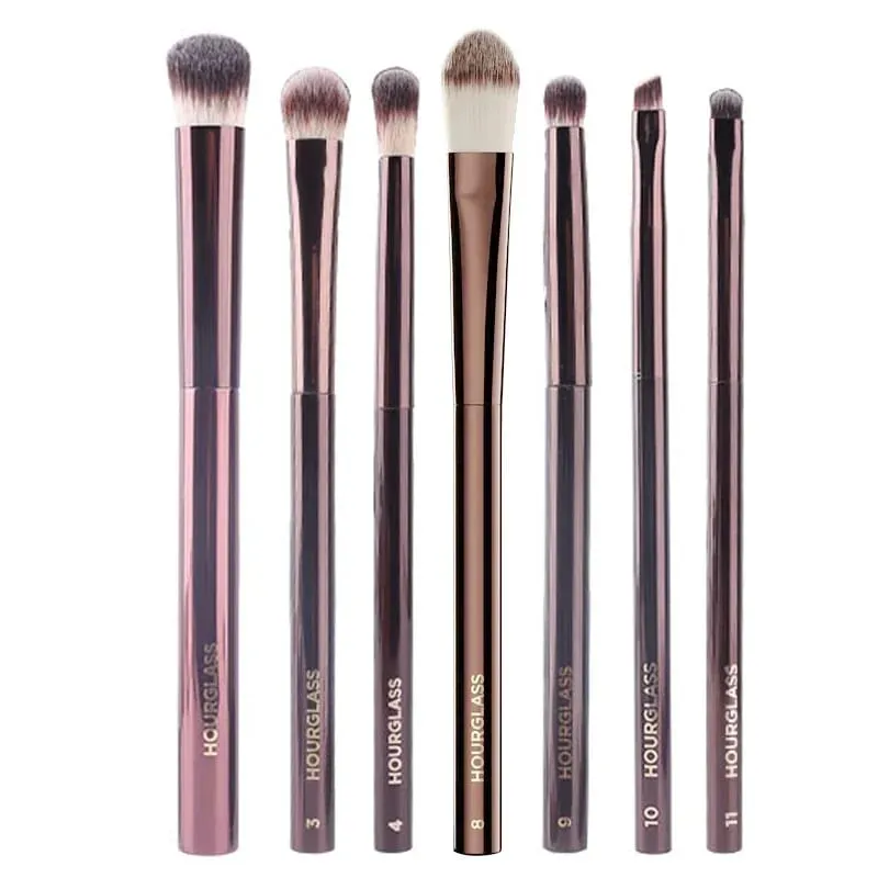 Zandloper Oogmake-up Kwasten Set Luxe Schaduw Cosmetische Brush Kit Blending Shaping Contouring Highlighting Brow Concealer Liner — image 8