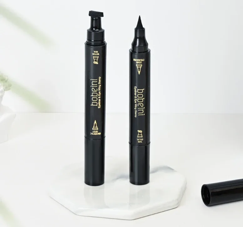 Liquid Eyeliner Pencil Super Waterproof Black Double-Headed Stamp Long Lasting Eyleliner Cat Eye Maquiagem Cosmetic Makeup Tool — image 7