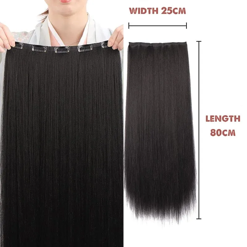 Hanfu wig piece corn whisker hairstyle one piece hair extension non knotted long straight hair piece antique hairstyle for women — image 32
