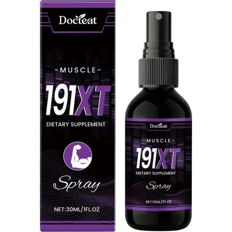 191XT Spray muscular con vitamina B3 L-Arginina y extracto de Tribulus Terrestris para resistencia y soporte muscular 30 ML
