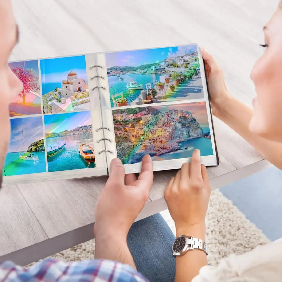 10 Sheets A5 6 Ring Binder Card Sleeves Photocard Holder Pages Trading Card Storage Inserts Card Album Refills Photo Organizer