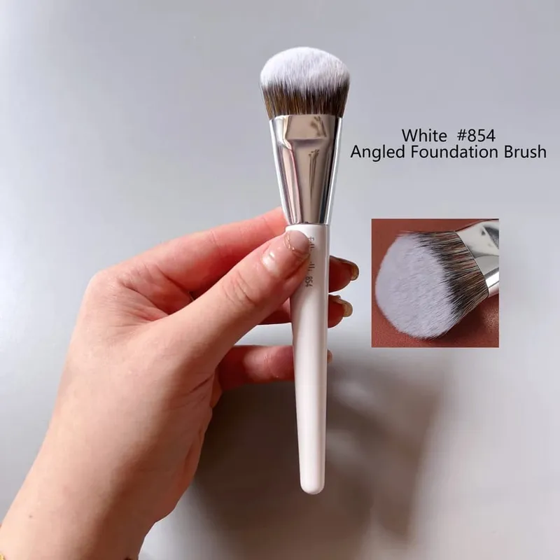 1pc White Powder Makeup Brushes 3D Liquid Foundation Base Make up Brush Eyeshadow blending Detail Face Eye Concealer Beauty tool — image 8