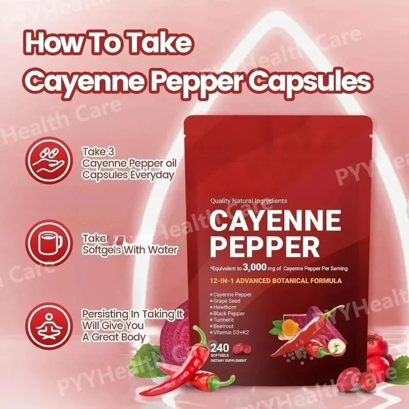 Tobolky z kajenského pepře s kurkumou z hroznových semínek, červené řepy, vitamíny D3 K2 E, bylinný doplněk — image 5