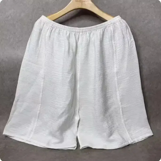 100% Mulberry Silk Men Boxer Underwear Couple Rubber Band Thin Short Home Pants Promotion Woman Can Wear — image 41