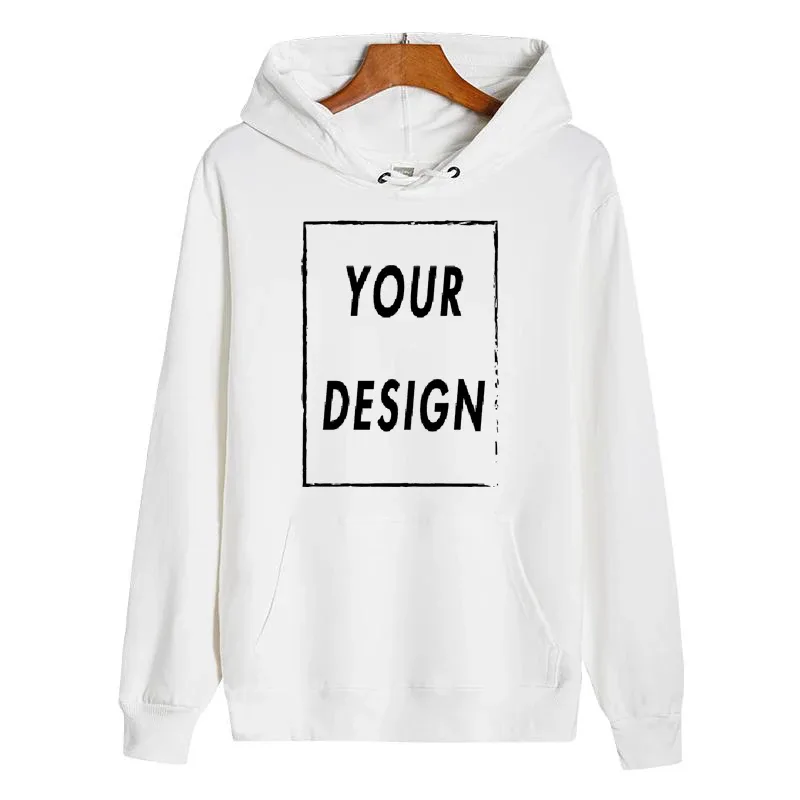 300g pure cotton hoodie custom design personalized logo long sleeved new men's and women's universal large casual sports sweat — image 6