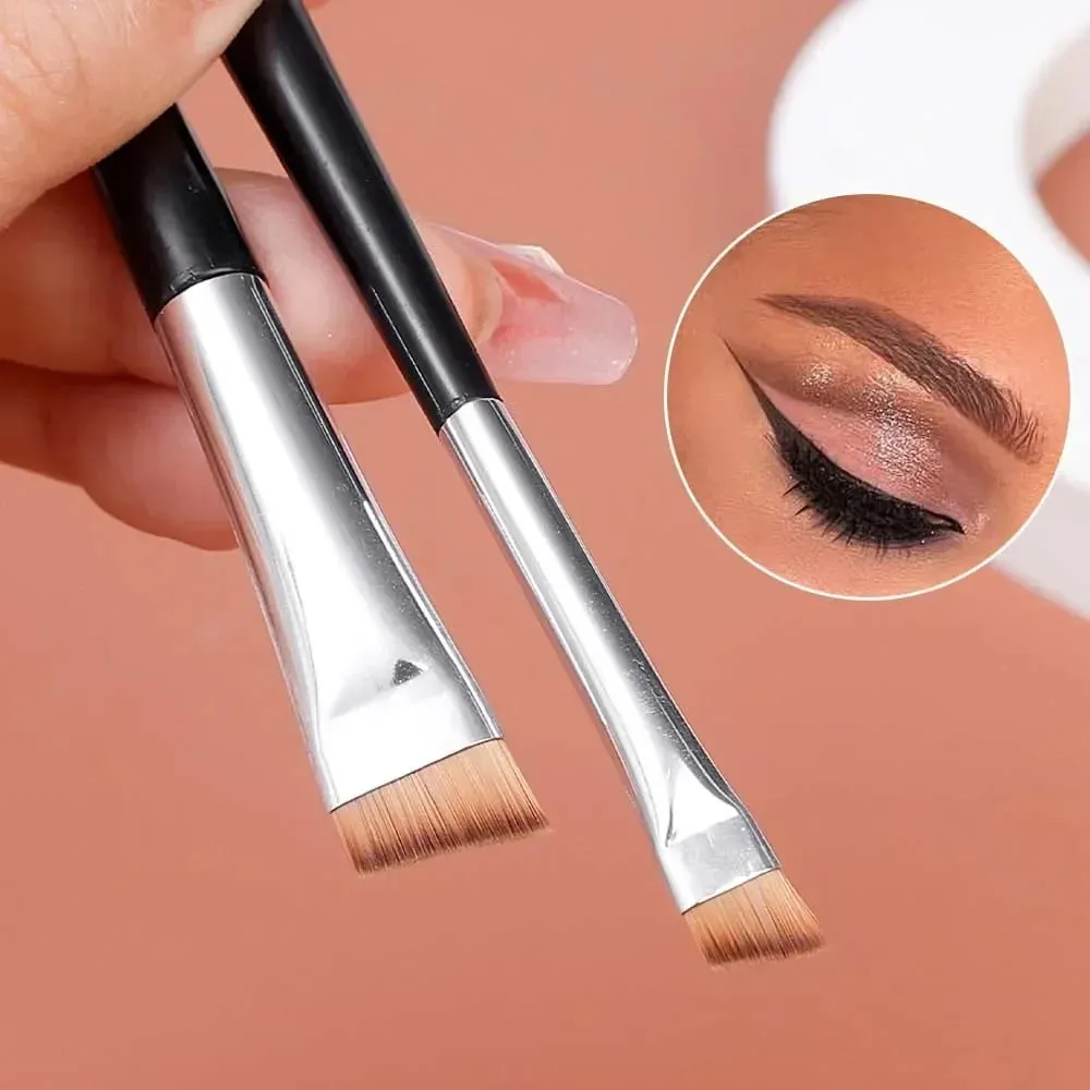 1/10pcs Double Head Blade Eyeliner Eyebrow Brush Portable Soft Flat Fine Eye Liner Brow Contour Makeup Brushes Make Up Tools Set — image 4