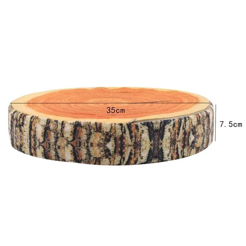 Stump Creative Pillow High Simulation Round Stump/wooden Board/cutting Board Modeling Cushion Cute Pillows — image 6
