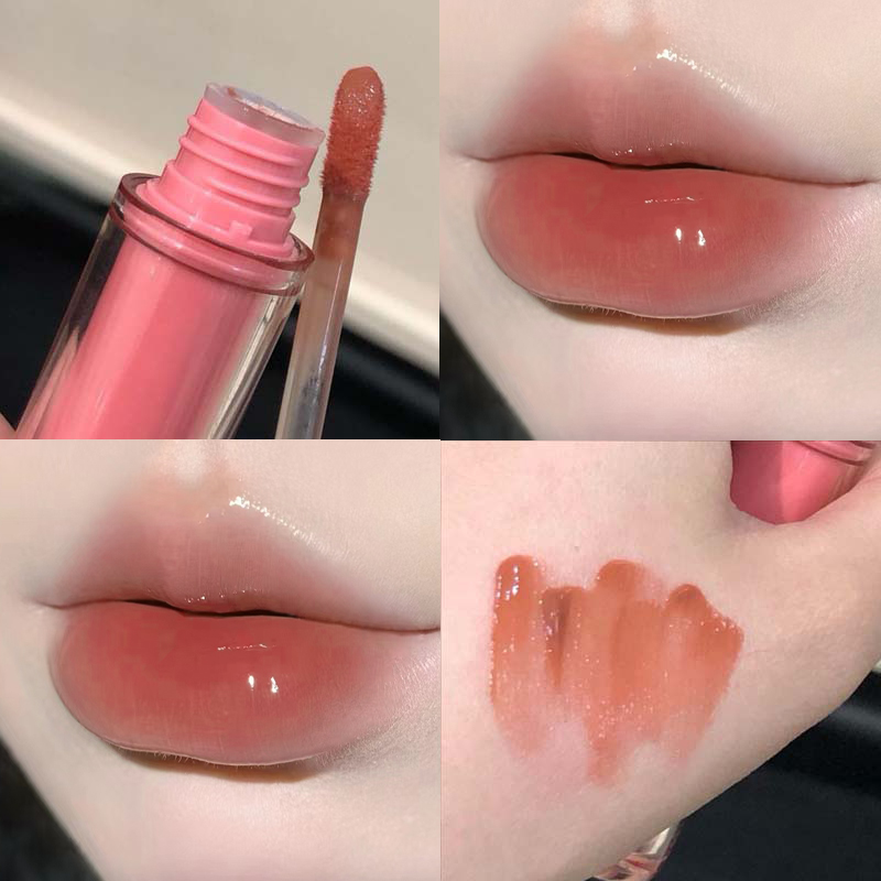 Pink Mirror Crystal Lip Gloss Makeup Water Glass Lip Glaze Plumping Waterproof Jelly Lip Tint Lipstick Moisturizing Beauty Lips — image 13