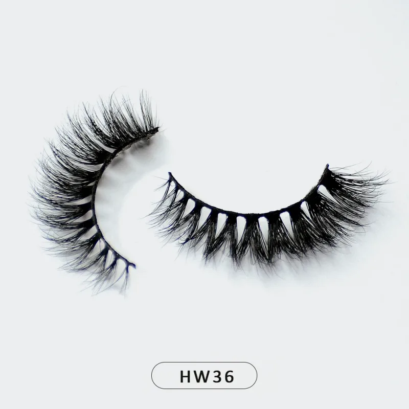 Dropshipping 10-15mm 3D Real Mink Handmade Crossing Lashes Individual Strip Thick Lash Fake Eyelashes with free paper boxes — image 8
