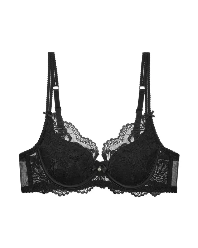 Reggiseno di pizzo francese viola ricamato con ferretto morbido minimizzatore busto grande ascensore anti-abbassamento raccolta supporto lingerie quotidiana set reggiseno 32-38 — image 12