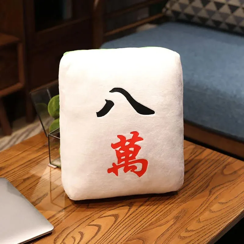 Hot 1pc Creative Mahjong Pillow Cushion Chinese Plush Toy Car Chair Backrest Mahjong Dice Funny Nap Pillow Sofa Home Decor Gift — image 14