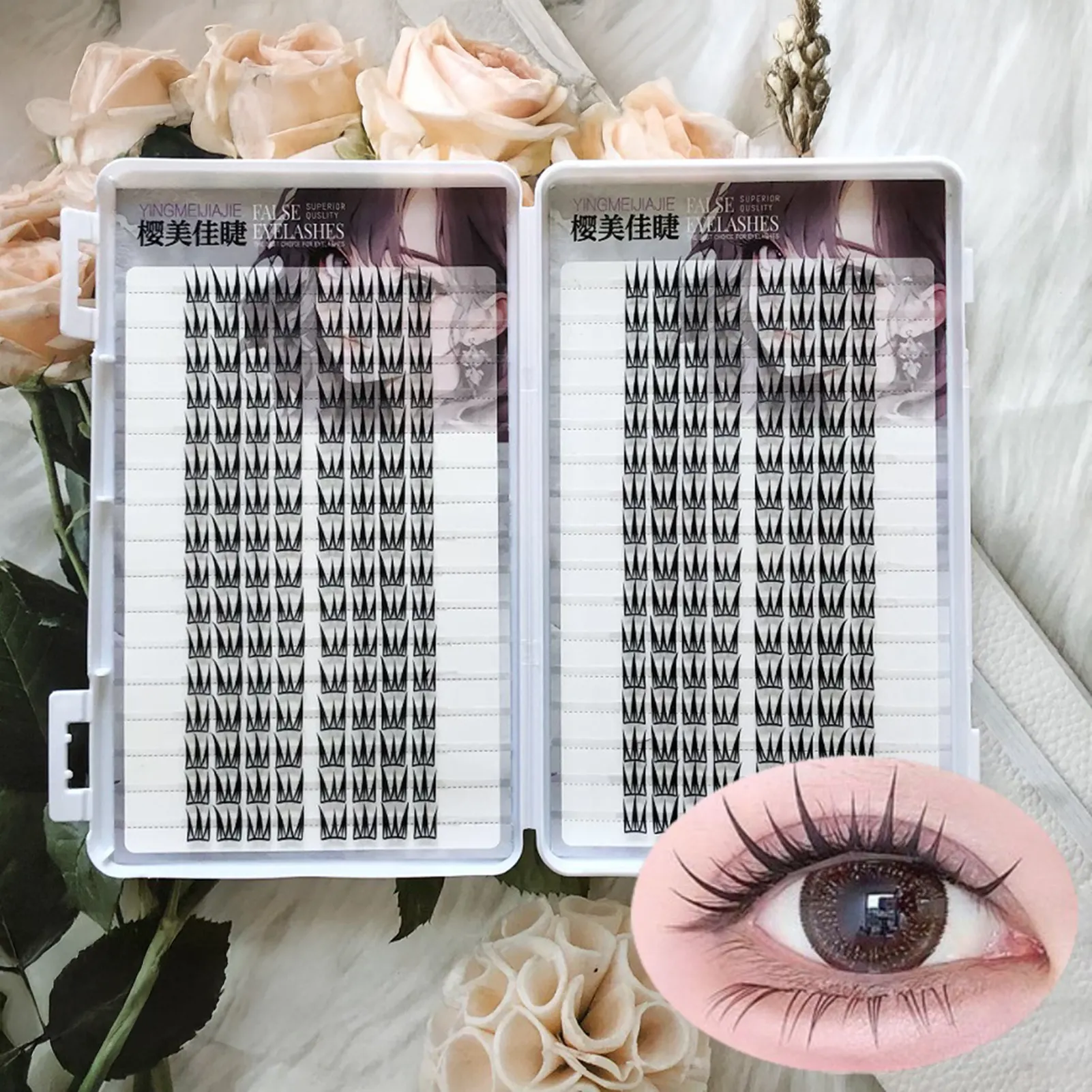 Extensions de faux cils au Volume moelleux, boucles naturelles en forme de V, grande capacité, usage quotidien, maquillage parfait pour les yeux des femmes — image 2