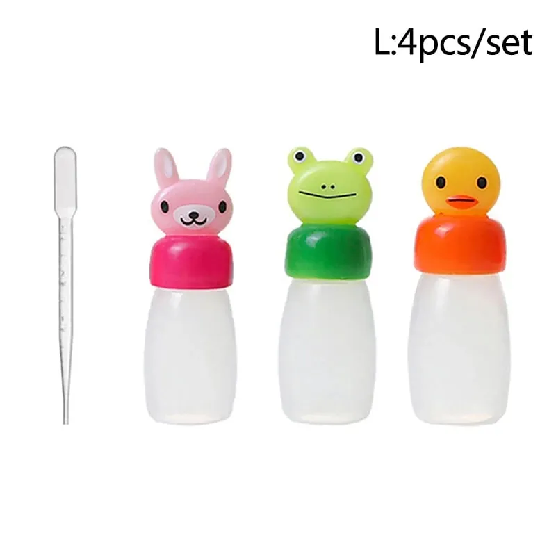 1/2/3/4pcs Mini Lunch Box Accessories Cute Pattern Sauce Box Squeeze Bottle Cartoon Tomato Honey Condiment Container For Kids — image 6