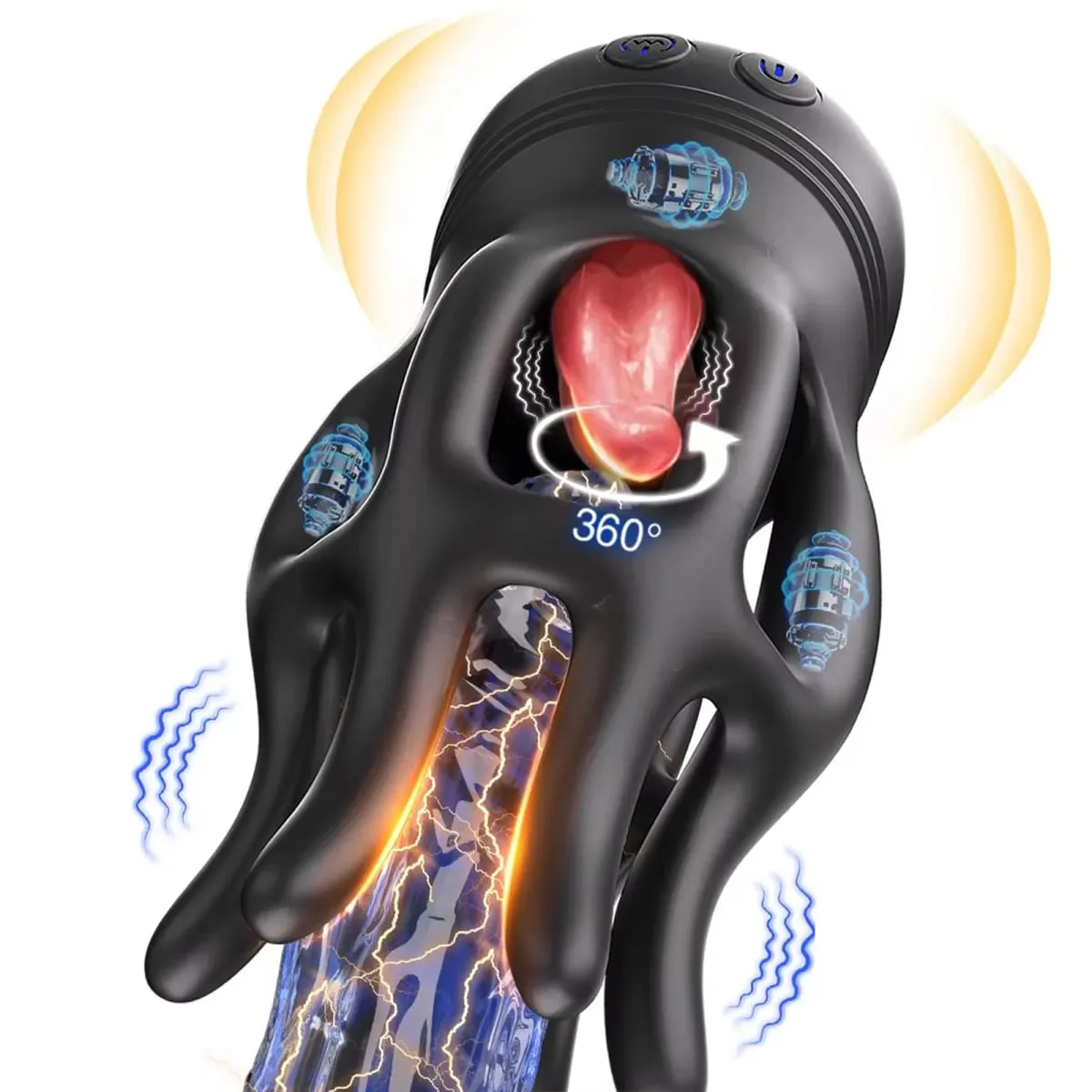 10 โหมดอวัยวะเพศชาย DELAY TRAINER ออกกำลังกาย Glans Stimulater Massager Mens Vibrator ชาย Masturbator อุปกรณ์ของเล่นผู้ใหญ่สำหรับชาย — image 1