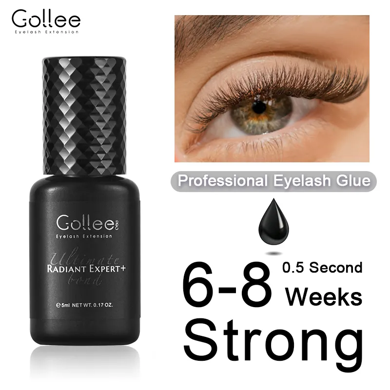 Gollee 0.5s Fast Dry Lash Extension Glue Professional Lash Adhesive Lasting 6-8 Weeks Waterproof Grafting Eyelash Super Bonder — image 2