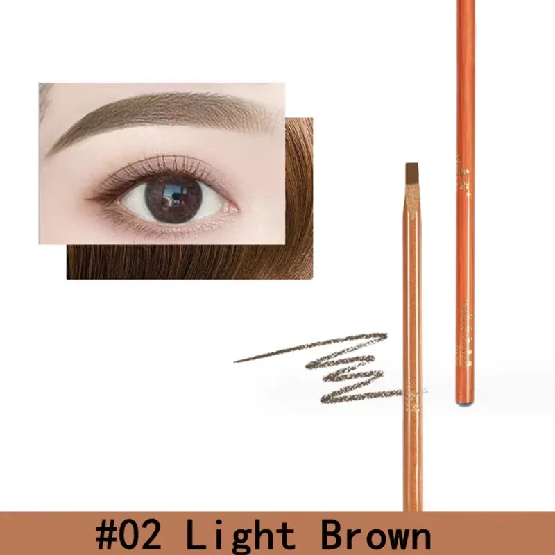 Eyebrow Pen Hard Microblading Brow Definer Enhancers Pencil Waterproof Easy To Apply Makeup Natural Wild Brows Tint — image 9
