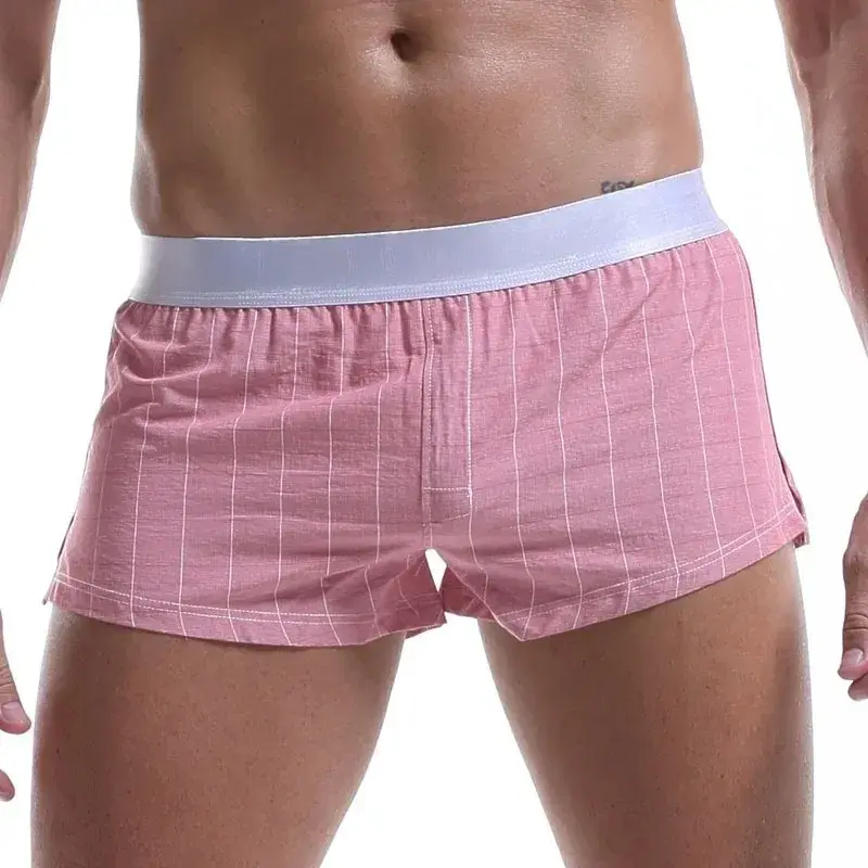 Boxer en coton pour hommes, short ample, multicolore, sous-vêtements à carreaux, vêtements de maison, pantalon flèche confortable, 3256806911165516 — image 8