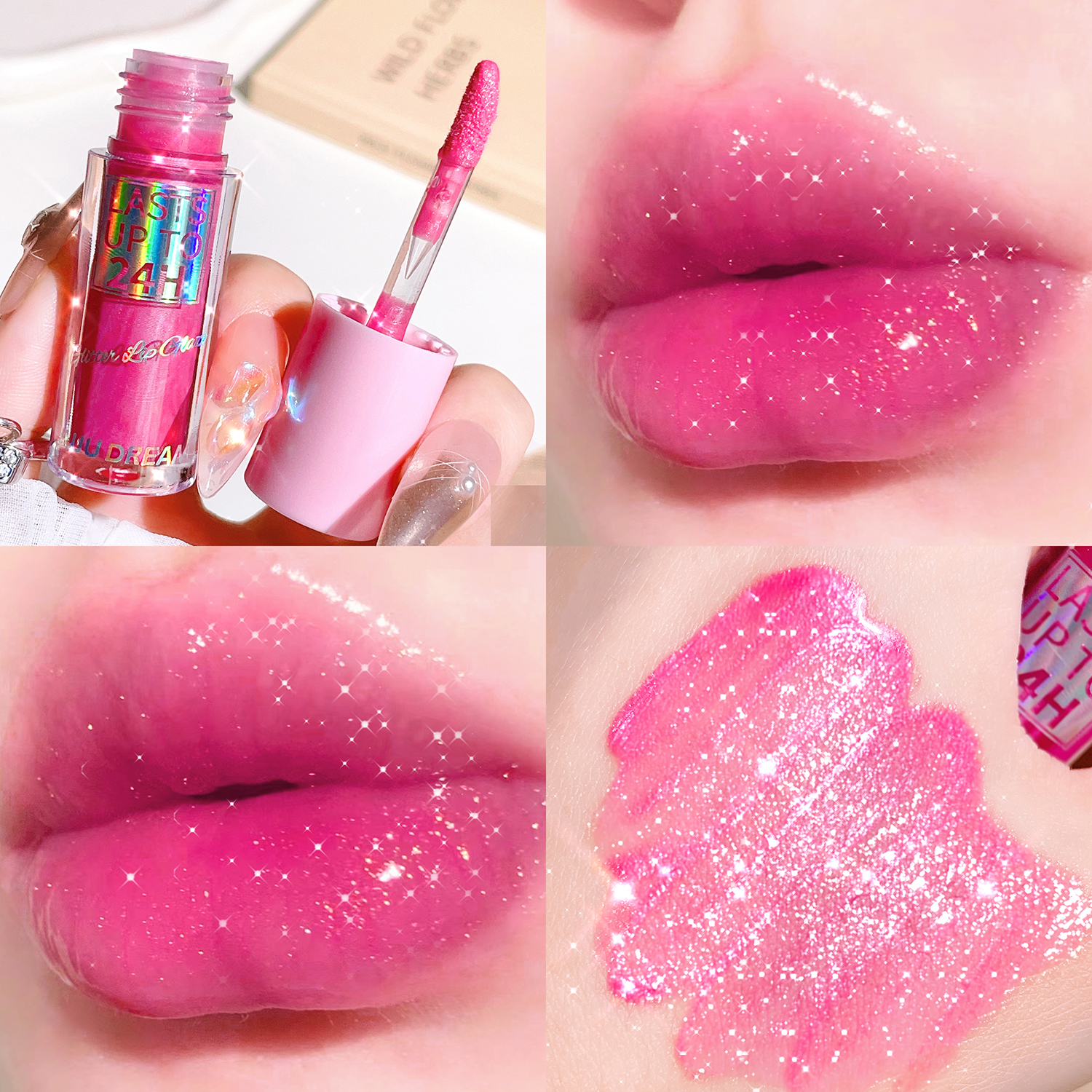 Sparkling Gloss Lip Balm – Water-Gloss Mirror Finish Moisturizing Hydrating Non-Sticky Cup-Proof Plump Lips — image 2
