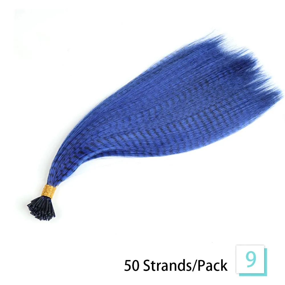 Synthetic Feather Hair Extensions 16 Inches 50strands/pack Colored Hair Extensions Colorful Hair Feathers Extensions For Women — image 15