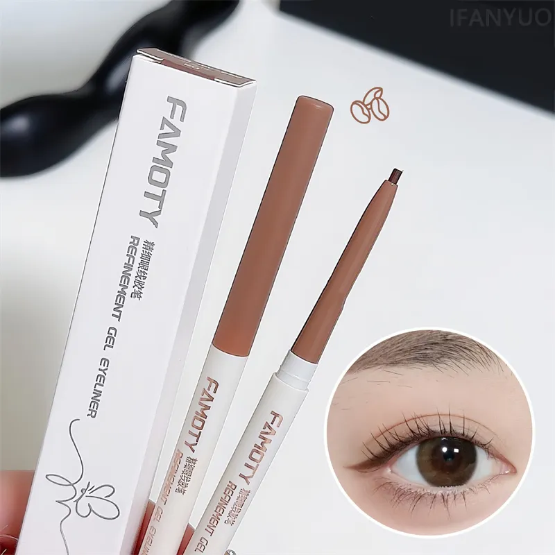 1PC Lying Silkworm Eyeliner Gel Pen Smooth Long Lasting Matte Eyeliner Waterproof Eye Liner Gel Pencil Quick Dry Korean Makeup — image 7