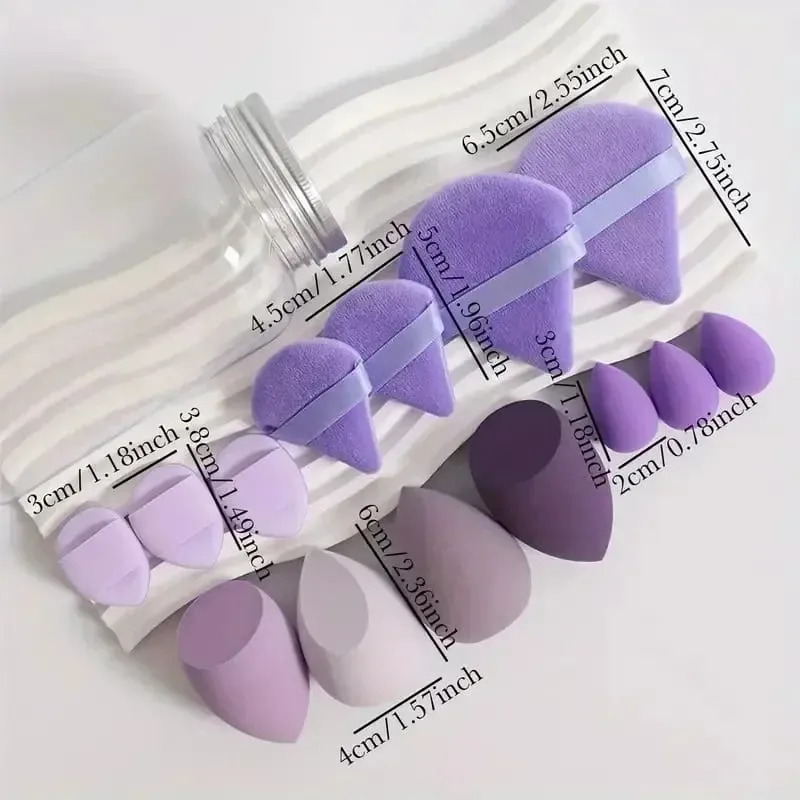 12/14Pcs Makeup Sponge Cosmetic Puff Foundation Sponges Blender Beauty Egg Powder Puffs Make Up Accessories Women Makeup Tools — image 6