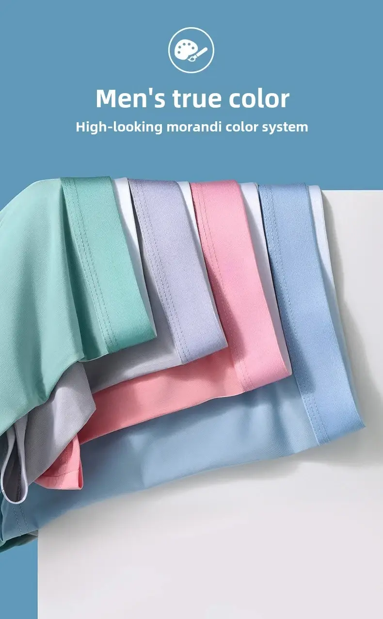Men's Ice Silk Boxer Shorts 4/8-Pack Breathable Cooling Underwear Soft Summer Underpants Stretch Comfort L-6XL Sexy Design