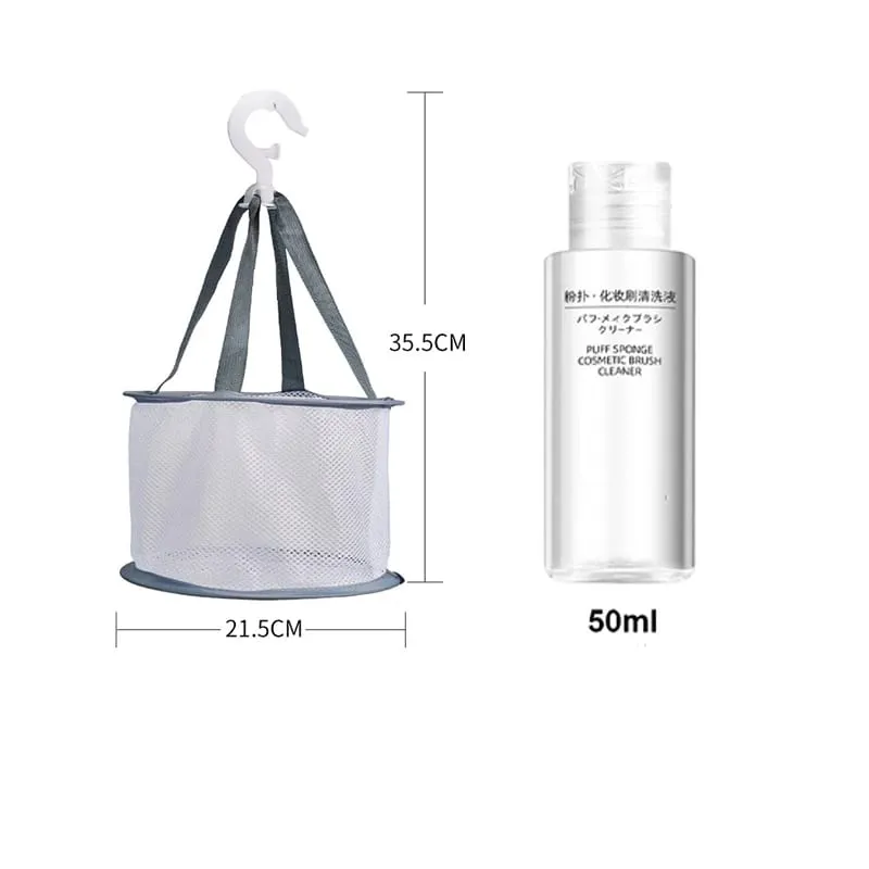 Makeup Brushes Sponge Blender Puff Cleaner Make Up Tools Washing Cleaning Liquid Bowl Air Drying Net Set For Powder Eyeshadow — image 14
