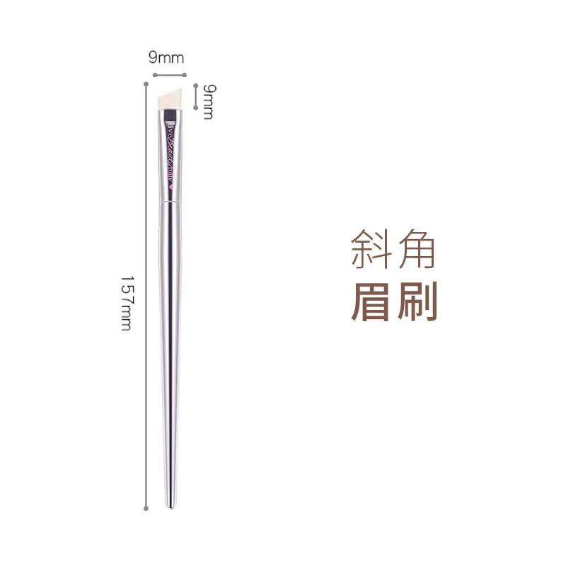 Silver High quality full functional Makeup brushes Foundation Powder Blusher Highlight Eyeshadow Flat eyebrow Make up brushes — image 16