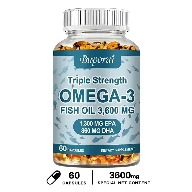 Omega 3 Fish Oil - Rich in EPA+DHA Supports Joint Brain and Eye Health Enhances Immune Function and Antioxidant