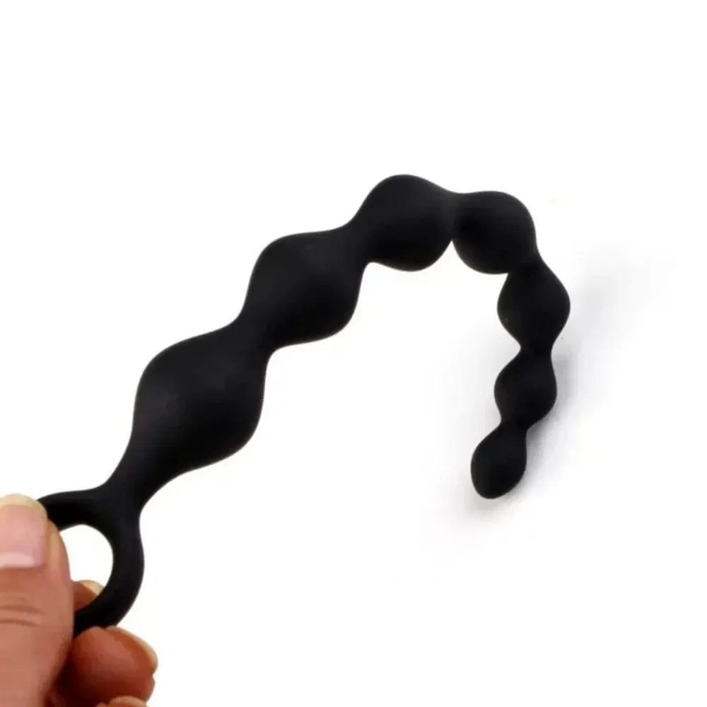 Soft Silicone Anal Ball Plug Prostate Stimulator Butt Beads Plug With Pull Ring Adults Flirt Sex Toys for Women Men Couples Gay — image 3