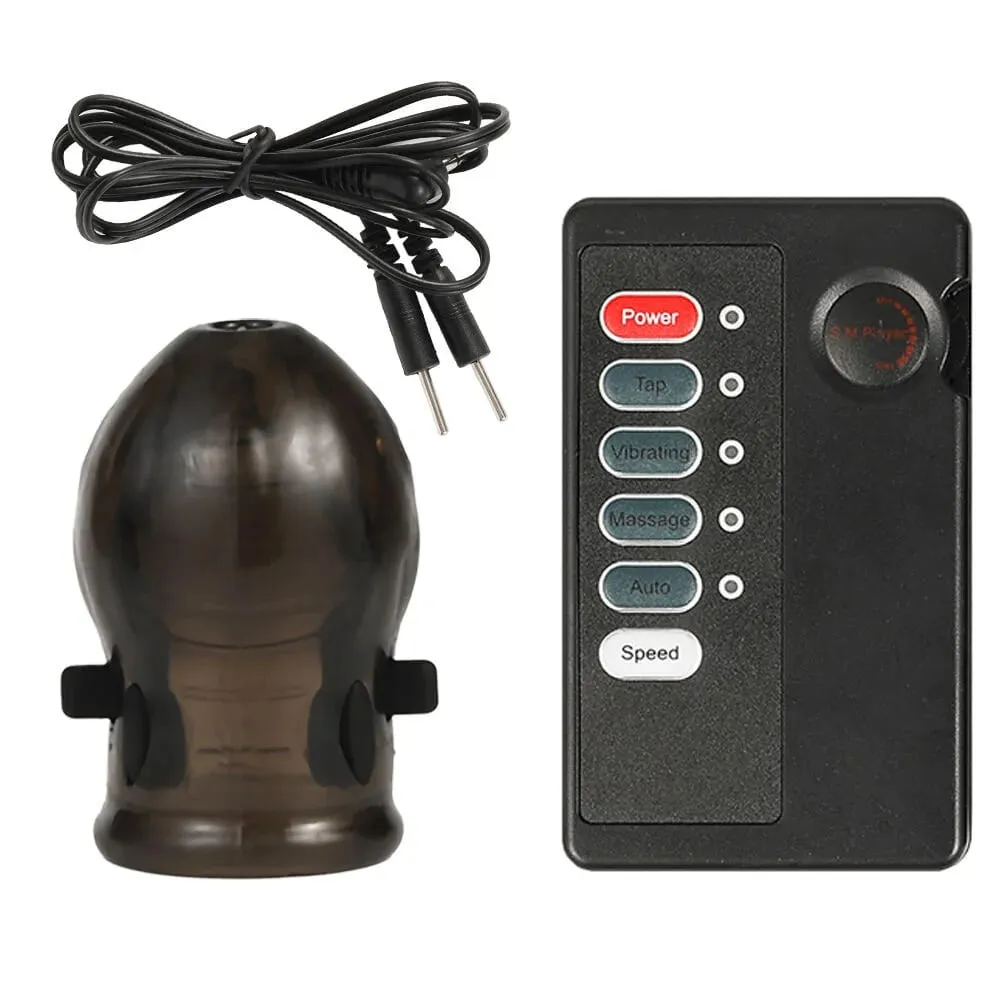 Male Penis Lock Cock Ring Erection Delay Ejaculation Electric Shock Electro Shock Penis Ring Reusable Cockring Adult Sex Toys