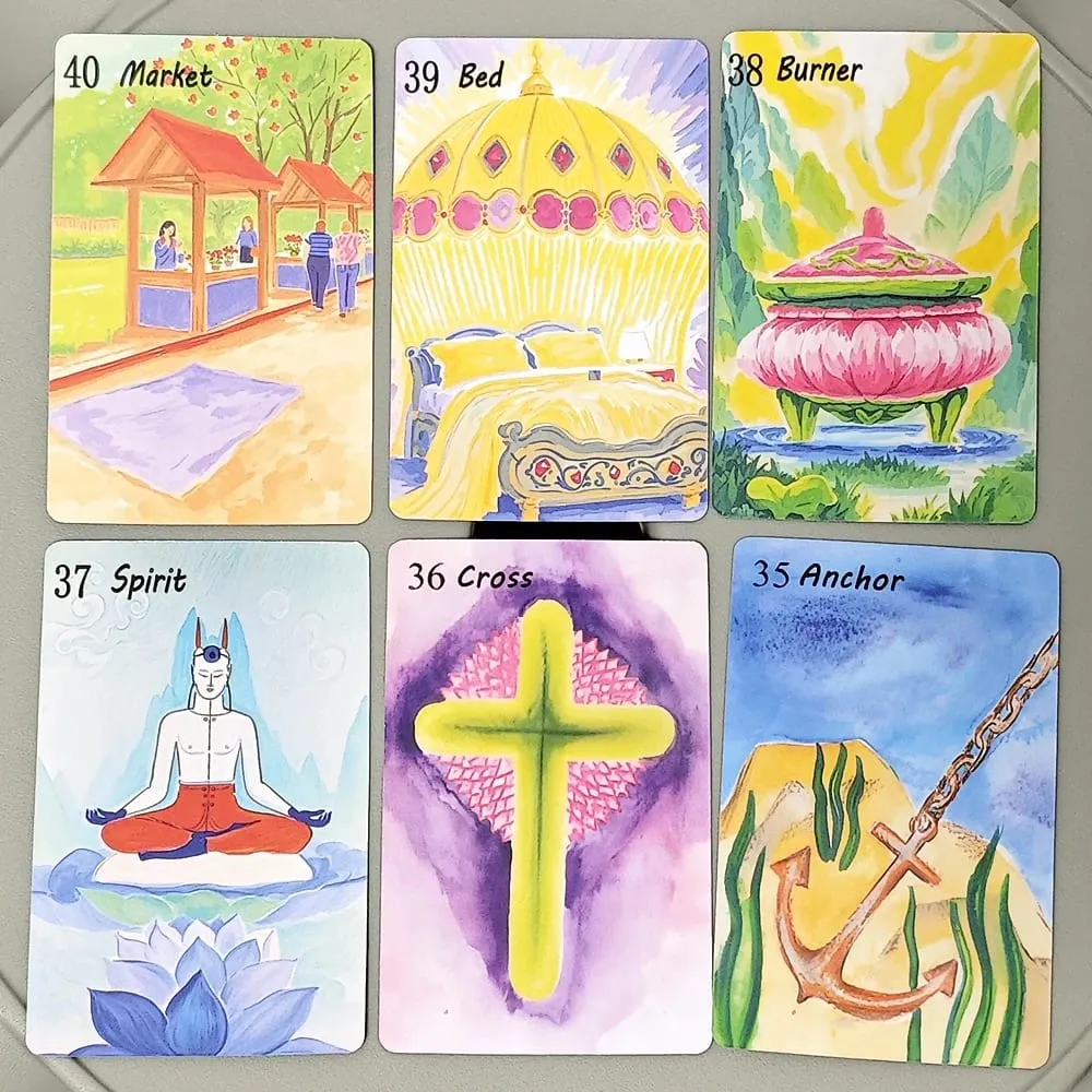 Rana System 9*6cm Watercolor Painting Lenormand Deck 42 Pcs Lenormand Cards — image 4