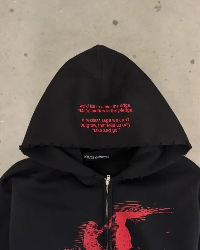 Y2K Retro Grunge Hip Hop Zip Up Hoodie Gothic Pattern Oversized Loose Sweatshirts Harajuku Women Streetwear Fashion Men Clothing — image 5