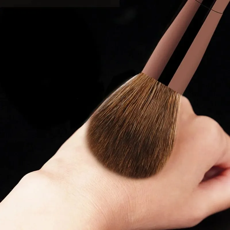Přesýpací štětec na make-up-přenosný 7ks MINI přírodní štětce na vlasy sada-pudrová podkladová báze na oční stíny Cestovní make-up nástroje — image 4