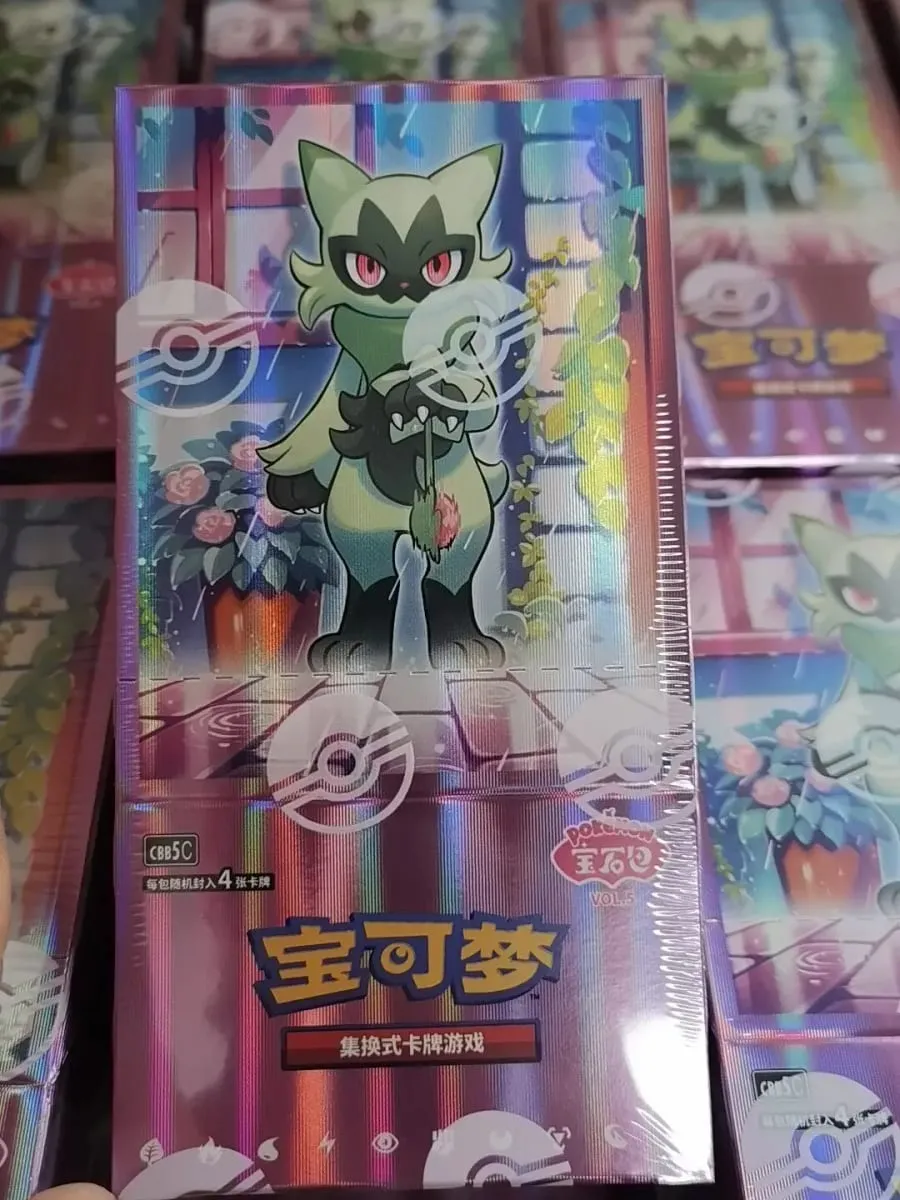 ในสต็อก 100% การ์ด Pokemon PTCG ต้นฉบับ Gem Pack Vol 5 จีนตัวย่อ Tcg Vol. กล่องของขวัญเกมการ์ด 5 ใบแพ็คอัญมณี 4 คอลเลกชัน — image 4