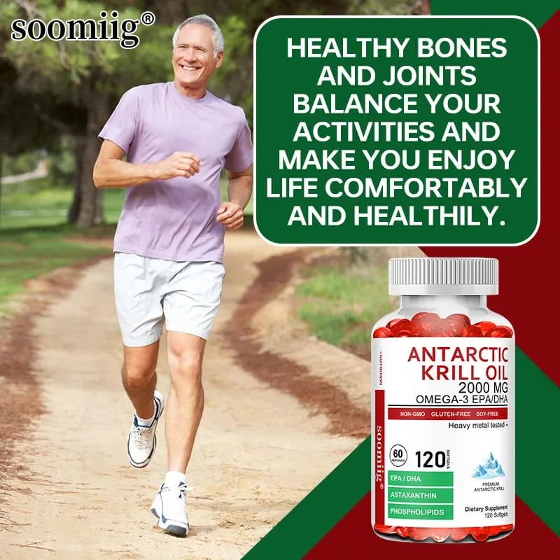 Antarctic Krill Oil - Supports Brain Cardiovascular Joint Eye & Skin Health - Omega-3 EPA DHA Astaxanthin - 120 Capsules — image 6