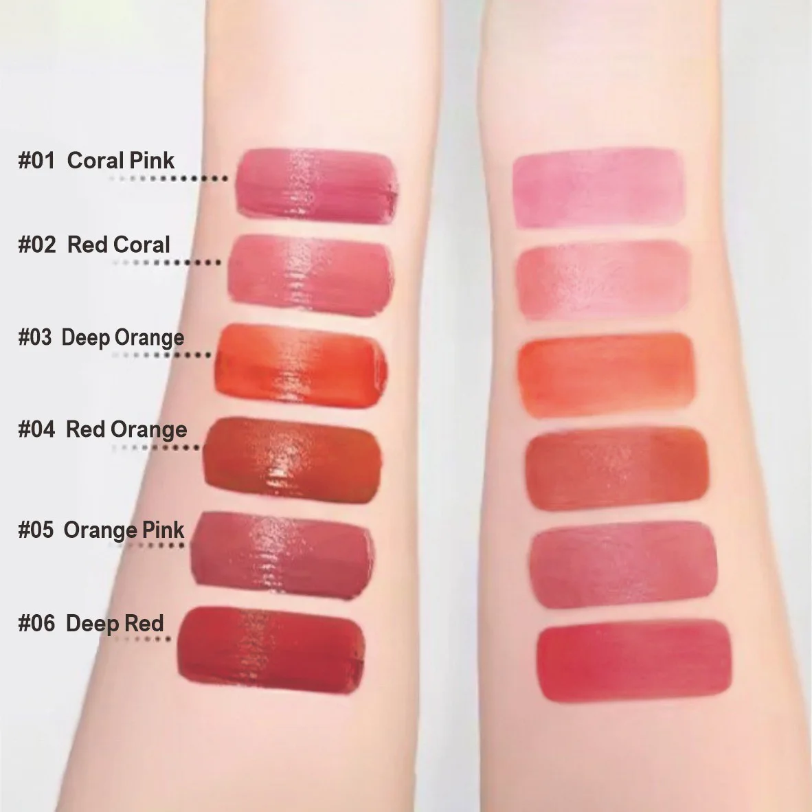 Lip Cheek Water Tint Matte Lip Stain Moisturizing Fruit Liquid Lipstick Blush 6Color Lip Gloss Long Lasting Waterproof Cosmetics