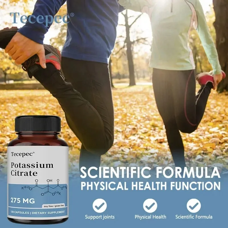 Potassium Citrate Capsules - Maintain Cell Function Strong Joints and Bone Health Regulate Blood Pressure Nerve Conduction — image 3